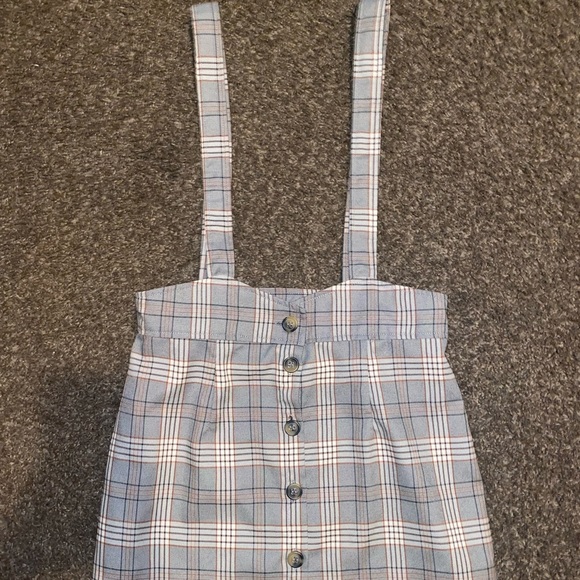 Forever 21 Dresses & Skirts - Plaid Print Suspender Skirt Set. Size M.